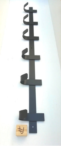 DH Wall Coat Rack with 7 Iron Hooks 0