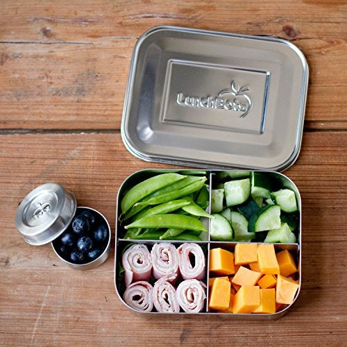 Lunchbots Contenedor De Alimentos Quadbox De Acero Inoxidable - Diseño 4