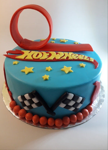 Misolti Torta Hot Wheels Con Rulo Porcelana Fria - Resto Comenstible 5