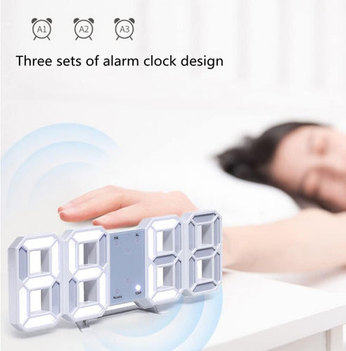 ULI JANUIOT Digital 3D Numbers LED Alarm Clock for Wall & Desk 1