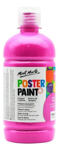 Tempera Satinada X500ml Color Fucsia Fluorescente 0