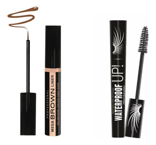 IDI Make Up Waterproof Up! Mascara & Mega Brown Liquid Eyeliner Kit 0