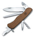 Victorinox Forester Wood Walnut 10 Uses Pocket Knife + Leather Case 1