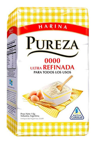 Pureza Harina De Trigo 0000 Ultra Refinada X 10u 0