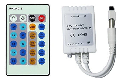 Xking Irc240-s 24 Key Ir Remote Led Dimmer Controller For 50 0