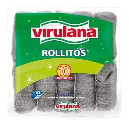 Virulana Pack of 3 Rollitos 70g Sponges - Fiber 0