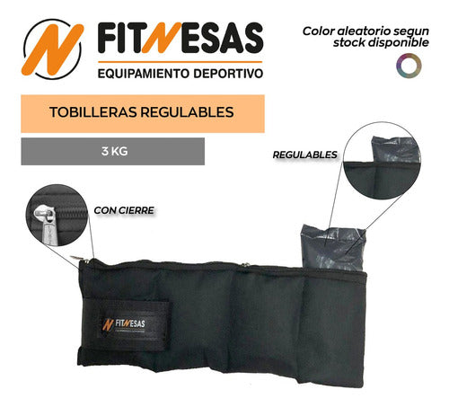 Functional Fitness Training Kit - Mat + 3kg Ankle Weights + 2x 3kg Dumbbells + Band + Ab Roller 5