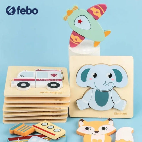 Febo Wooden Puzzle Set of 4 (18m+) 3