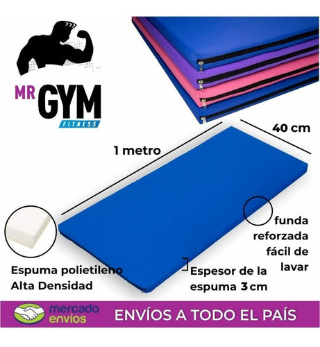 Set of 15 Gymnastics Mats 1x40x3 with Zipper by Mr Gym Fitness 2