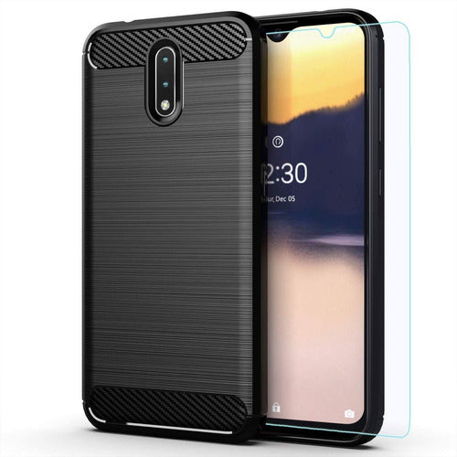 Funda Para Nokia 2.3, Con Protector De Pantalla Hd-negra 0