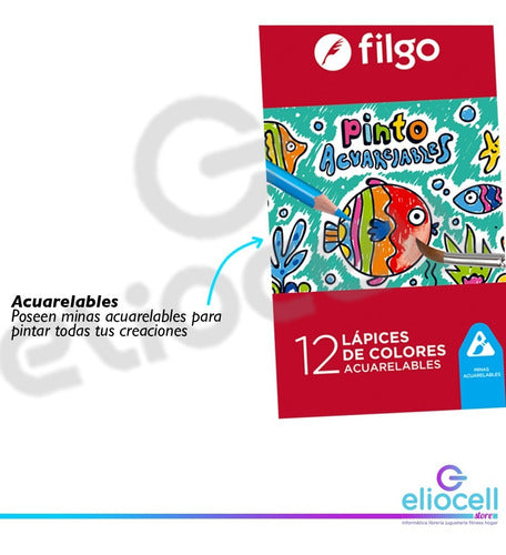 Filgo Set Arte Temperas Pintar Block Lapices Colores 7