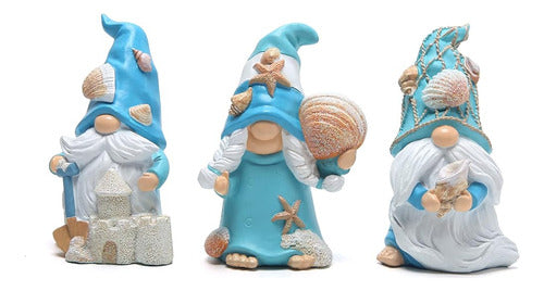 ~? Hodao 3pcs Summer Gnomes Decor Sea Star Shell Gnomes Hand 0