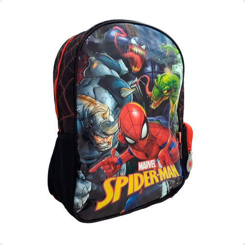 Mochila Spider Man Villanos Marvel Escolar Infantil 40x30 Cm 0