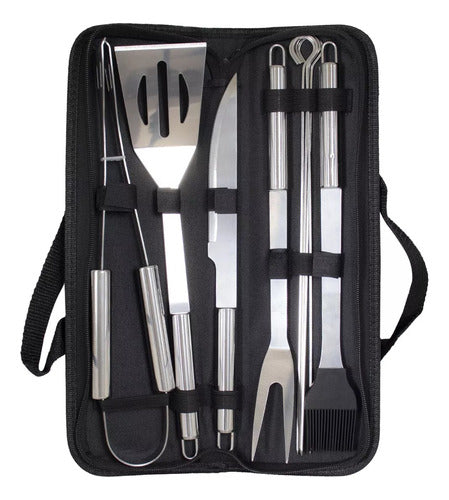 Set Asador X6 Piezas  Estuche Negro 0