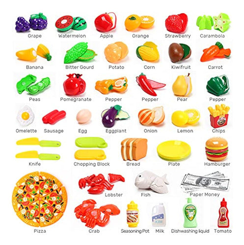 Holyfun 100 Pieces Kitchen Toy Set for Kids 1