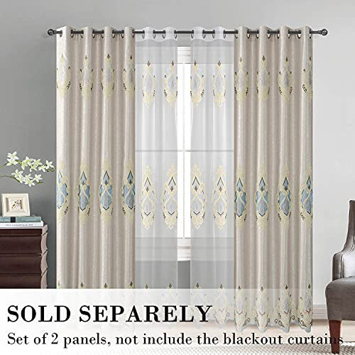 Vogol Opaca Chenille Jacquard Window Curtains, C 1