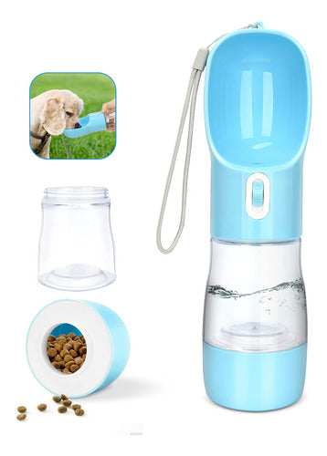 Botella De Agua Portatil Para Perros Y Gatos 2 En 1- 258ml-a 0