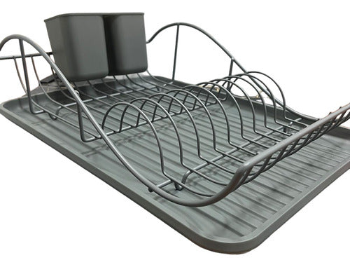 Curved Cool Bazar Dish Drainer with Cutlery Holder 0