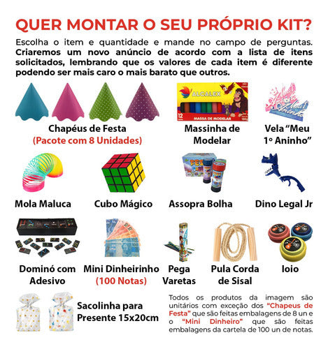 Mini Brinquendos Kit 100 Lembrancinha Festa Aniversário Ioiô 2