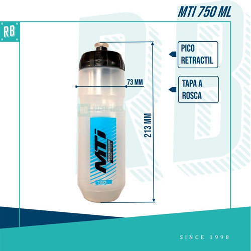 MTI 750ml Caramañola Bicycle Water Bottle - Racer Bikes 1