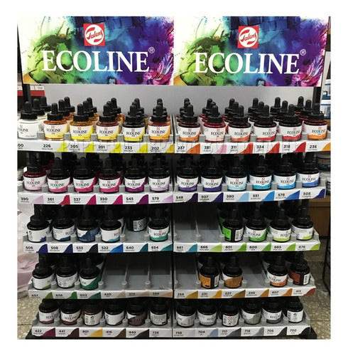 Tinta Ecoline De Acuarela Líquida Frasco 30 Ml Con Gotero 2