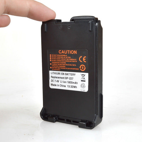 Batería De Li-ion De 1800mah Bp-227 Para Icom F50 F51 F60 F6 2