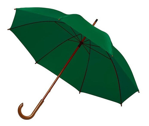 Tahg Curved Wooden Handle Umbrella (Optional Logo Printing) 0