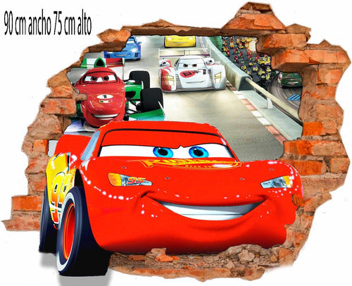 Vinilo Pared Rota Infantiles Cars Wall Sticker 2