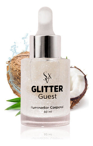 Iluminador Femenino Cuerpo Coporal Piel Mujer Glitter Guest 0