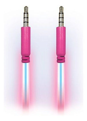 Dargons Gear Electroluminescent Audio Response Up to 3.5 Mm Auxiliary Cable - Pink 1