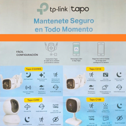 TP-Link Tapo C100 2 Pack + Kingston 64GB MicroSD 2 Pack 4