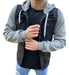 Denim Jacket with Jogging Hooded Sleeves 3