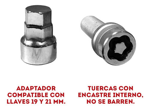 IA Bulón Tuerca Antirrobo Vw Crossfox Caddy Passat 1