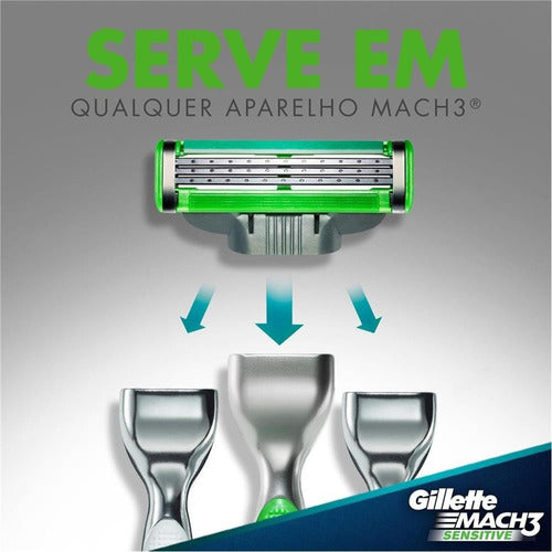 Aparelho De Barbear  Gillette Mach3 Sensitive 4