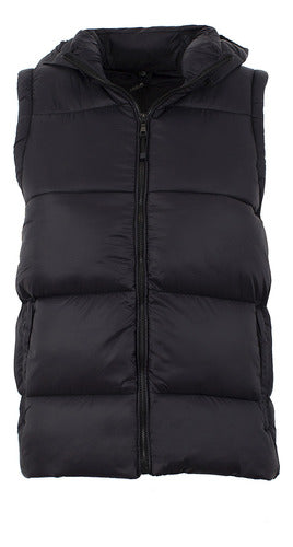 Braku Women's Imported Nylon Vest with Hood in Black 0