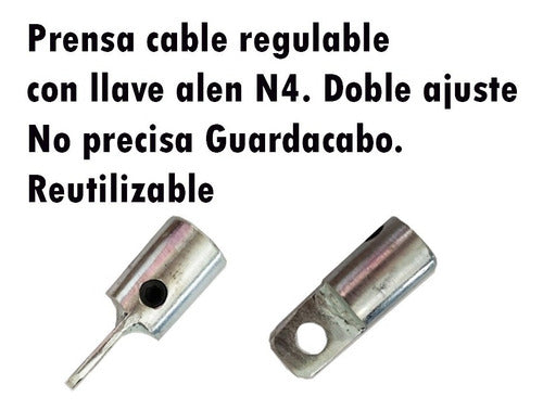 Prensa Cable Para Cable Forrado X 5 Mm Gimnasio  Servicegym 1