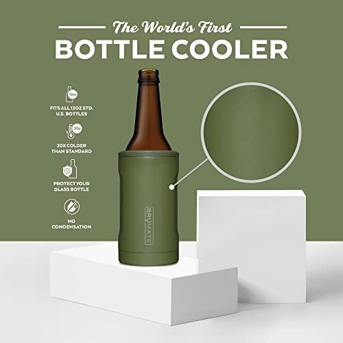 Enfriador De Botella De Cerveza 12 Oz Acero Brumate Verde 1