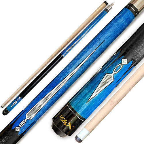 Tai Ba Cues Professional Canadian Maple Pool Cue Stick - Blue 0