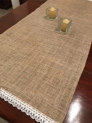 Alcolea-Deco Table Runner in Burlap 1m X 0.30 0