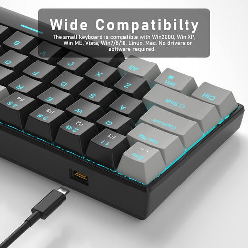 Camiysn 60% Mechanical Gaming Keyboard with Blue Backlight 4