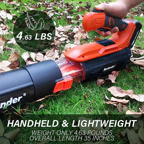 Maxlander Leaf Blower Inalámbrico Con Batería Y Cargador, 20 2