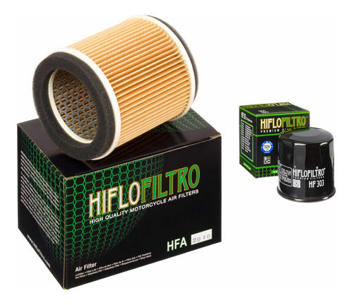 Hiflofiltro Air and Oil Filter Kit Kawasaki ZRX 1200 Year 2004 0