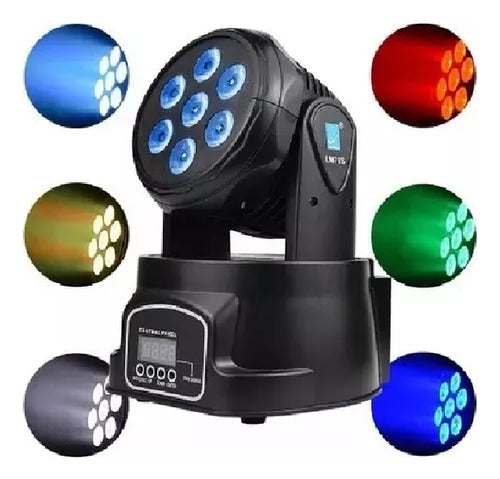 Generic Robotic Head Mobile LED Color Disco Dance Lights 5