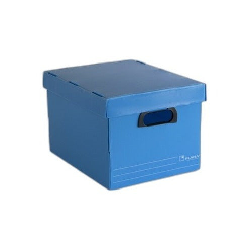 Caja Archivo Con Tapa Plana Plastico Color 38x30x26 X Unidad 0