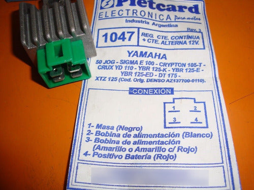 Regulador De Voltaje Yamaha Ybr Xtz 125 Brasil Pietcard 1047 1