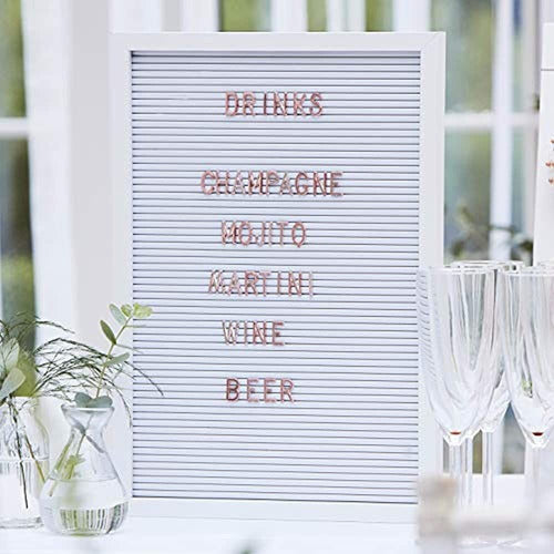 Ginger Ray Botanical Wedding Tablero Blanco Grande Con Letra 0