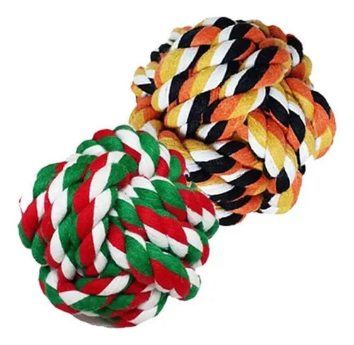 SHOPFINITY XL Rope Toy Balls for Pets - Pack of 2 0