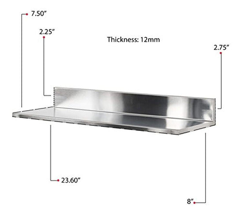 Rack&Hook Durable Stainless Steel Wall Kitchen Shelf 23.6 3