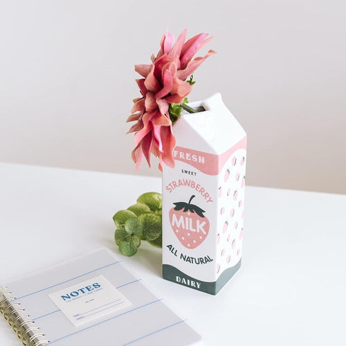 Bien Beau Vintage Milk Carton Ceramic Vase Inspired by Kawai 1