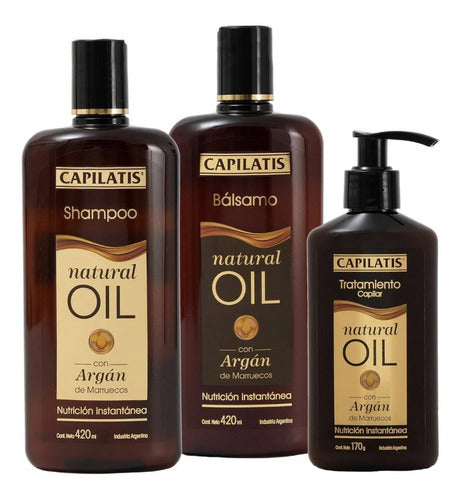 Capilatis Natural Oil Argan Shampoo + Conditioner + Hair Treatment Set 0